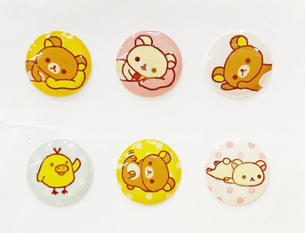 【震撼精品百貨】Rilakkuma San-X 拉拉熊懶懶熊~iPhone、iPad 按鍵貼-躺#17875