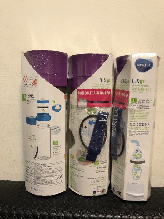【BRITA】濾芯德國製Fill&Go 隨身濾水瓶（紫色）直購價399元+贈品/現貨3個