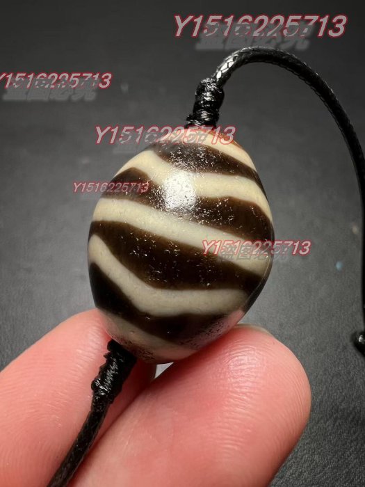 臺灣上肯超頂雙水紋達洛天珠尺寸17.9*24mm (老超) 材質瑪瑙藏品老貨