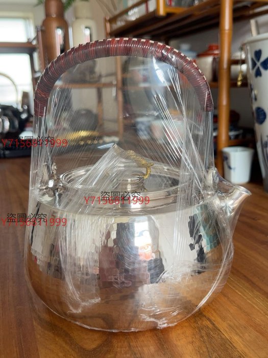 二手】可議價純銀燒水壺銀壺足銀999材質原材料足銀9999打制國檢證書