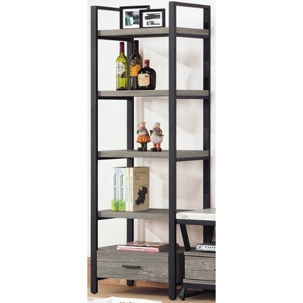 【DH】商品貨號E863-2商品名稱 《施勝發》工業風灰橡2尺展示架(圖一)一抽.臺灣製.備有二抽可選.新品特價