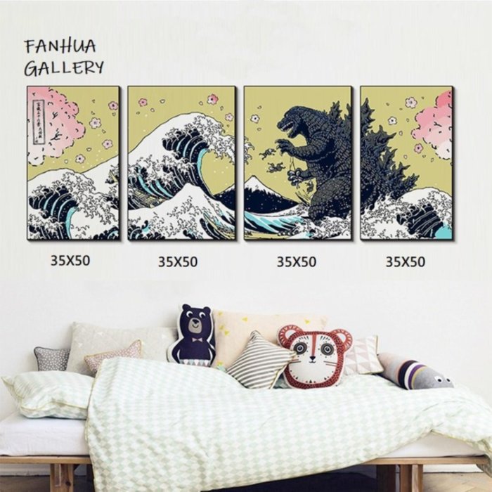 浮世繪雞38 拼圖1000塊浮世繪（缺少2塊） 葛飾北齋《神奈川沖浪裏》－－Mercari