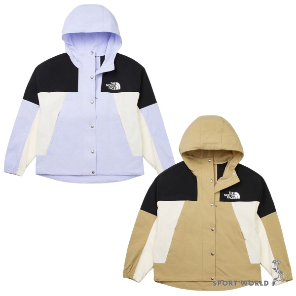 The North Face 北面 連帽外套 女裝 防曬 防風 防潑水 紫黑/棕黑【運動世界】NF0A8CJS6H2/NF0A8CJSQV2