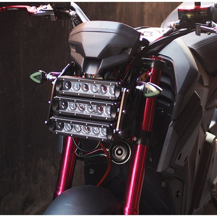 熱銷 機車配件零件改裝適用于本田MSX125 MSX125SF M3小猴子改裝超亮前大燈輔助大燈配件