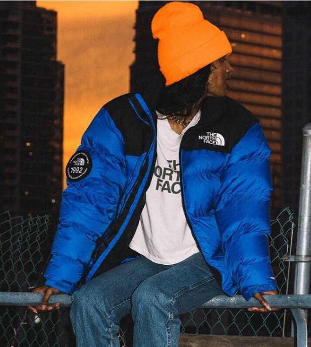 The North Face北面1996Nuptse羽絨服男款ICON羽絨服復刻款外套 7WWB CZ6/藍