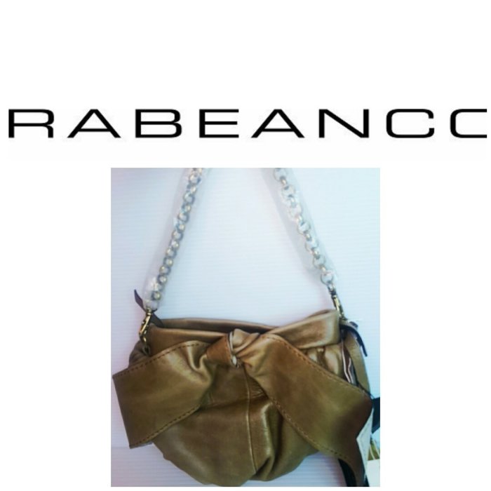 (全新)RABEANCO 真皮製 仿舊質感 晚宴包 鍊帶包188 一元起標 夜店包 腋下包 皮鍊帶 有LV