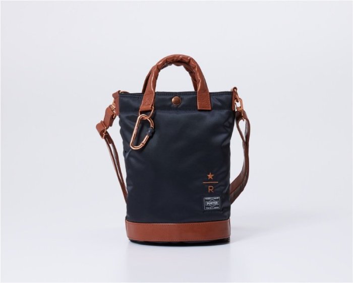 バッグ STARBUCKS x PORTER SHAPE DRUM BAG Starbucks Japan x PORTER Coffee Bean Shape Drum Bag Black S