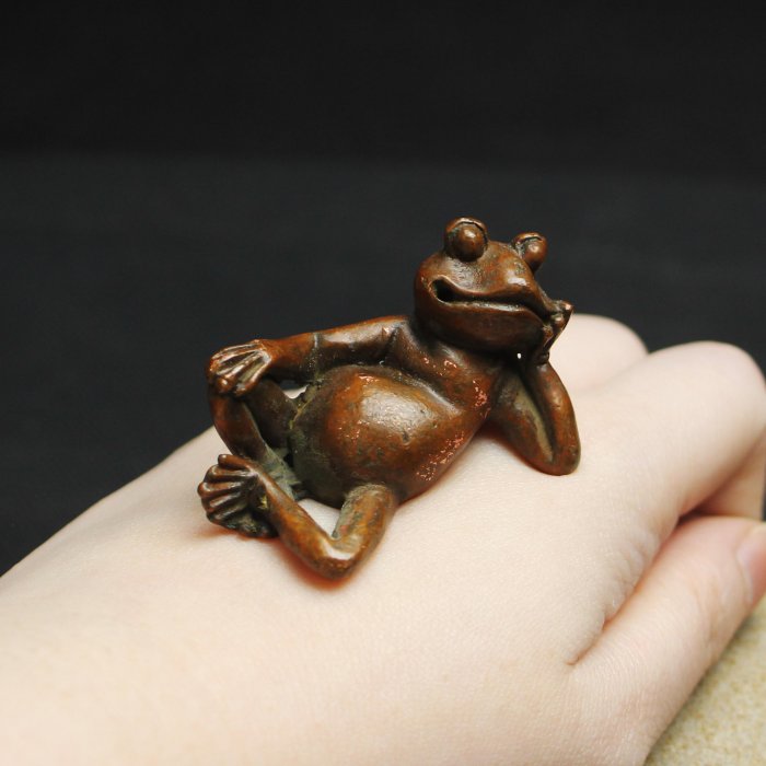 桑園の】銅雕80g 悠閒自在青蛙香插精美雕件雨宮宗銘Q 8085 | Yahoo拍賣