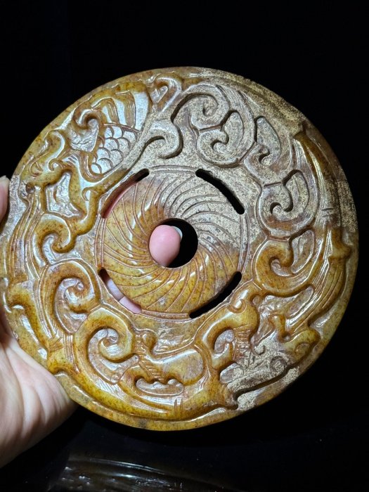 嚴選古玉和田玉高古玉佩約15公分重354克家人收藏特賣和田玉精品古玉