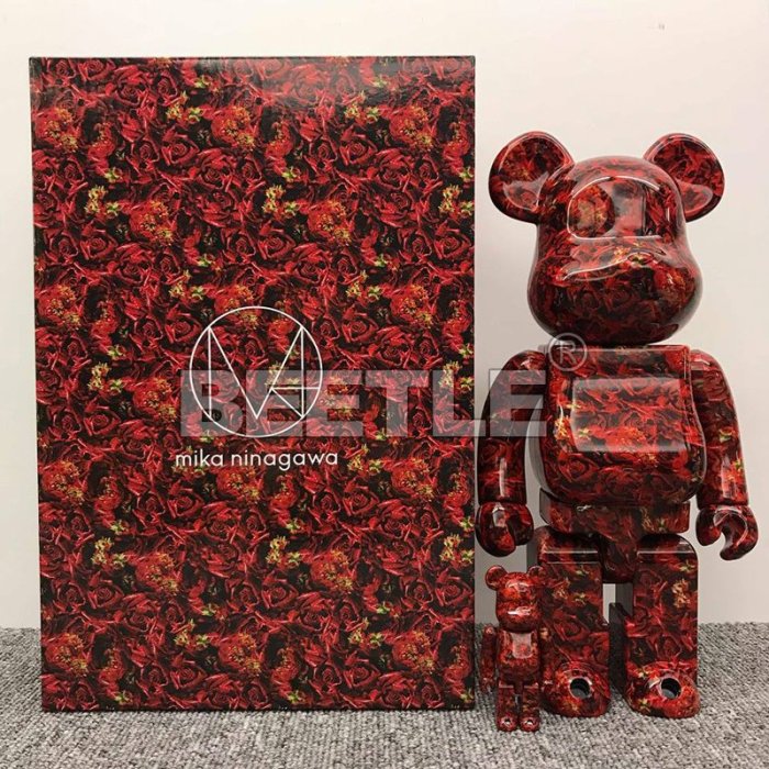 BEETLE BE@RBRICK 蜷川實花ROSE 紅玫瑰MIKA NINAGAWA 100 400