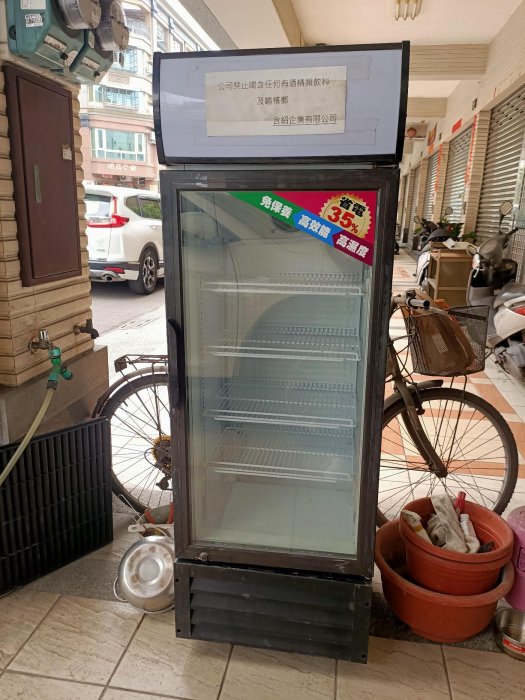 高雄 二手 單門冷藏玻璃展示櫃冰箱5000元