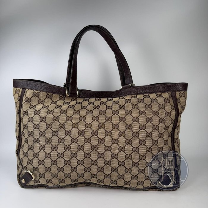 一元起標08/27】 GUCCI 141472 棕G紋托特包| Yahoo拍賣