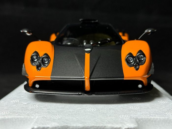 現貨【Almost real 帕加尼zonda cinque硬頂】 1:18合金全開/ 橙色前蓋