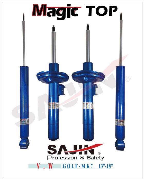 【SAJIN】VW GOLF 7 七代 MK7 13-18 Magic TOP 原廠型阻尼可調改裝避震器