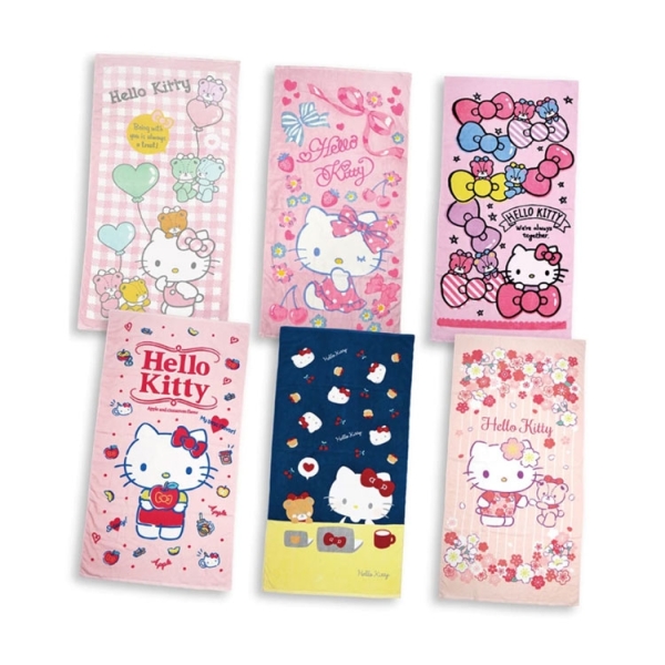 凱蒂貓 Kitty 純棉大浴巾 吸水浴巾 共6款 日本正版授權【DK大王】
