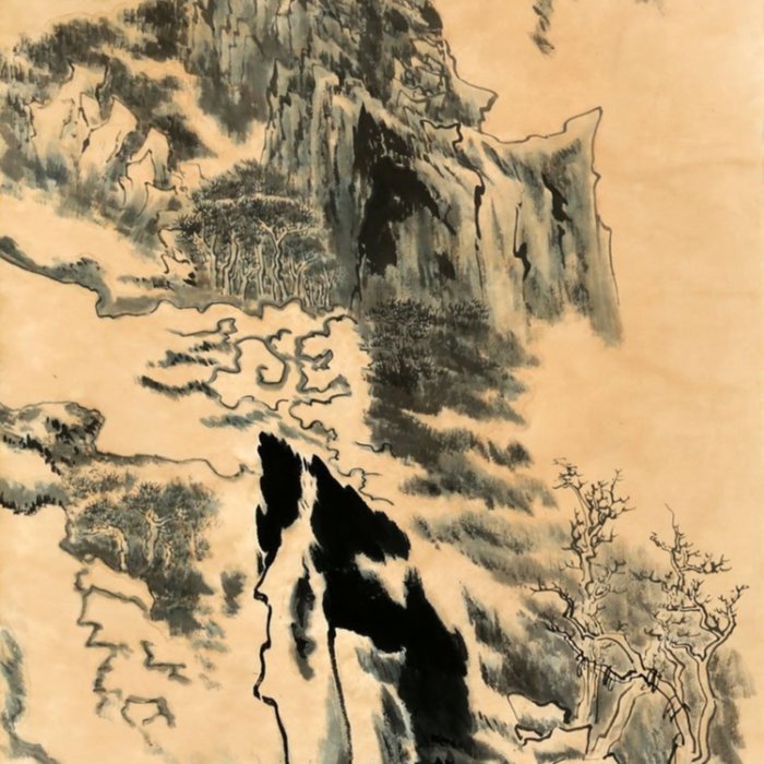陸儼少 山水 手繪陸儼少國畫山水精品| Yahoo拍賣