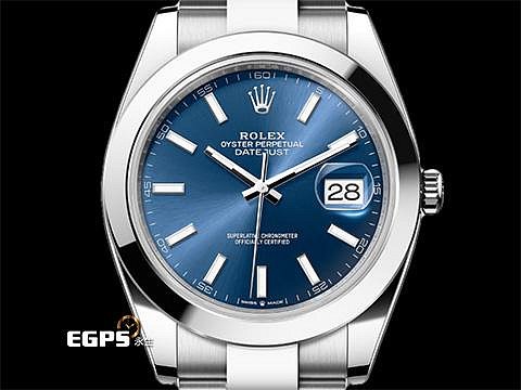 【永久流當品】ROLEX 勞力士 Datejust 41 蠔式日誌型 126300 亮藍色面盤 經典 DJ41  FXA2695
