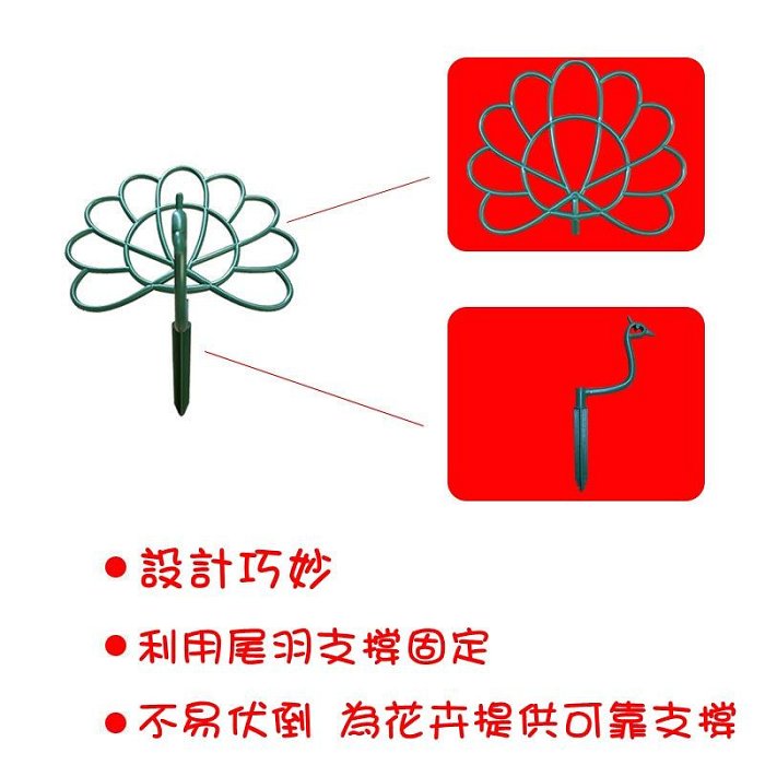 【珍愛頌】N685 孔雀造型 植物支撐架 花卉支撐架 太陽花支架 太陽花架 爬藤架 龜背芋 螃蟹蘭架 黃金葛架 園藝裝飾