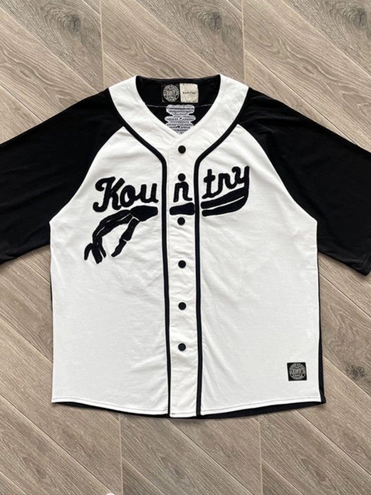 kapital Kountry 平田和宏日系休閒骨頭刺繡字母寬鬆棒球短袖襯衫