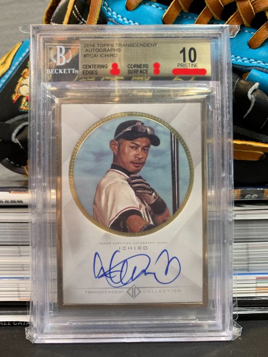 一朗 Ichiro 2016 Topps Auto /52 BGS 10/10 簽名鑑定卡 西雅圖水手 邁阿密馬林魚