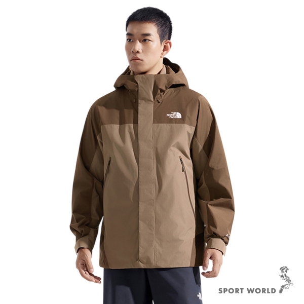 The North Face 北面 三合一連帽外套 男裝 GTX防水 棕【運動世界】NF0A8DRFDHI