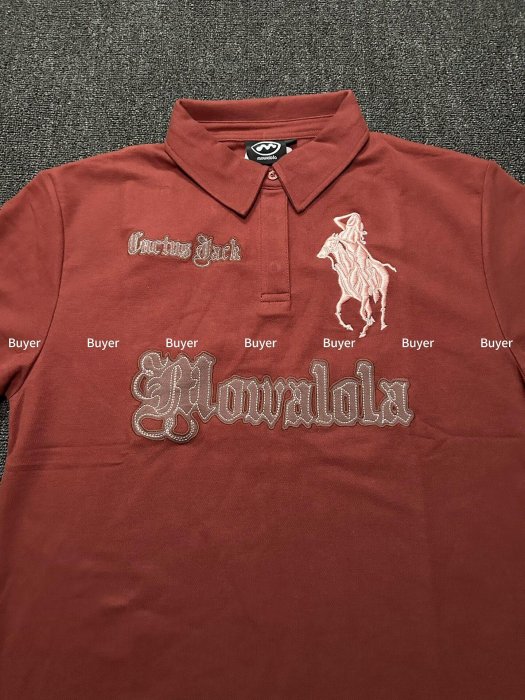 嚴選Mowalola聯名Travis Scott Opium Houston 馬刺圖騰刺繡Polo 衫男女