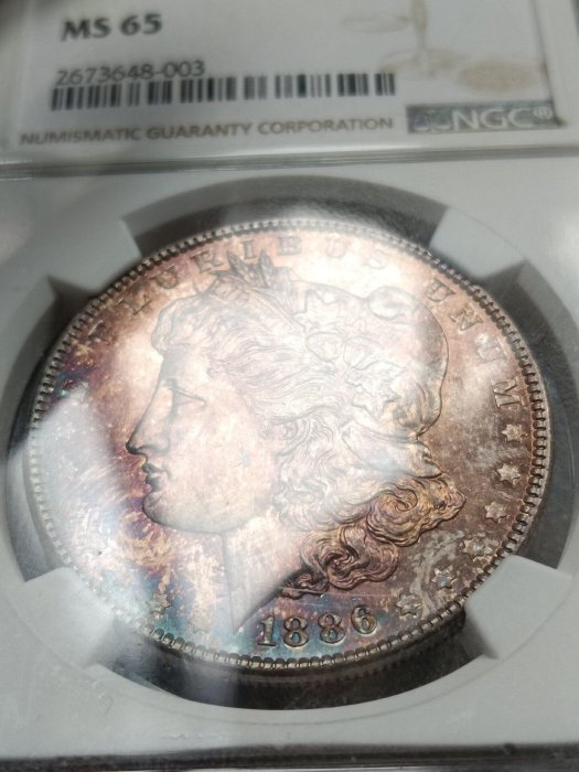 1886年摩根銀幣NGC幣65分嚴選古錢幣收藏推薦1886 1 Morgan Dollar NGC