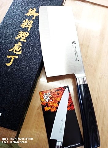 水里菜刀王推薦正日本製中華包丁粲美13層VG-5三合鋼日本片岡製作所