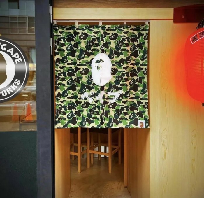 日貨代購CITY】2022SS BAPE APE ABC CAMO NOREN 門簾窗簾迷彩大頭限量