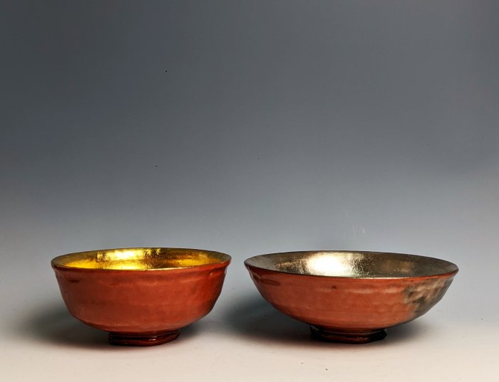 茶碗 共箱 金銀 蓬来茶碗 銘 茶道具 茶器 抹茶碗