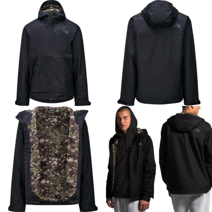 The North Face MILLERTON 男款透氣 防風 防水外套 迷彩 美國正品 M號 Columbia