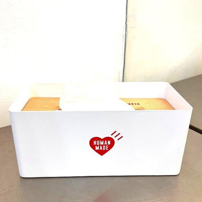 BLACK全新HUMAN MADE金屬製重量級TISSUE BOX面紙盒/衛生紙盒TRASH CAN