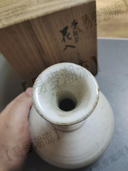 日本回流李朝白瓷，朝鮮高麗青白瓷李朝鶴首瓶花入花瓶日本回流約江戶