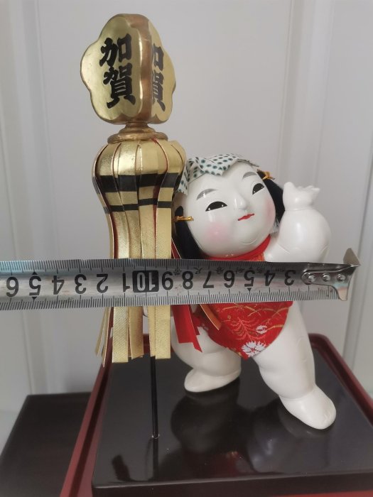 嚴選日本晃山作加賀人形，全新品附原盒，高20.5公分宽12公分人偶玩具