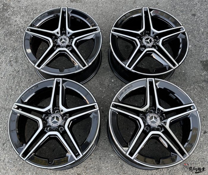 二手/中古鋁圈 正 BENZ 賓士 GLC300 AMG 19吋 5孔112 原廠 黑車面 W253 W205 C300