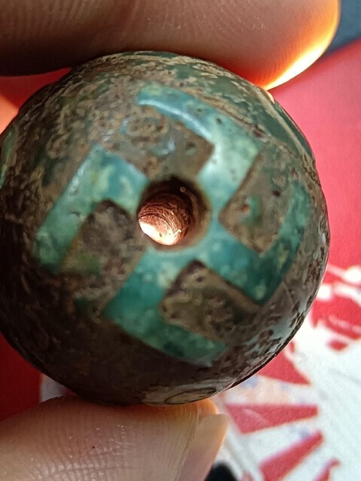 高古瑪瑙天珠達洛財神天珠日月星辰萬字六眼天珠一顆尺寸不一歡迎天珠