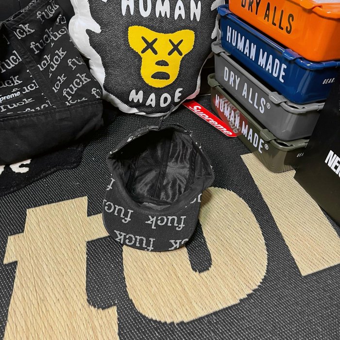希望商店】Supreme Fuck Denim Camp Cap 13SS FUCK 丹寧滿版五