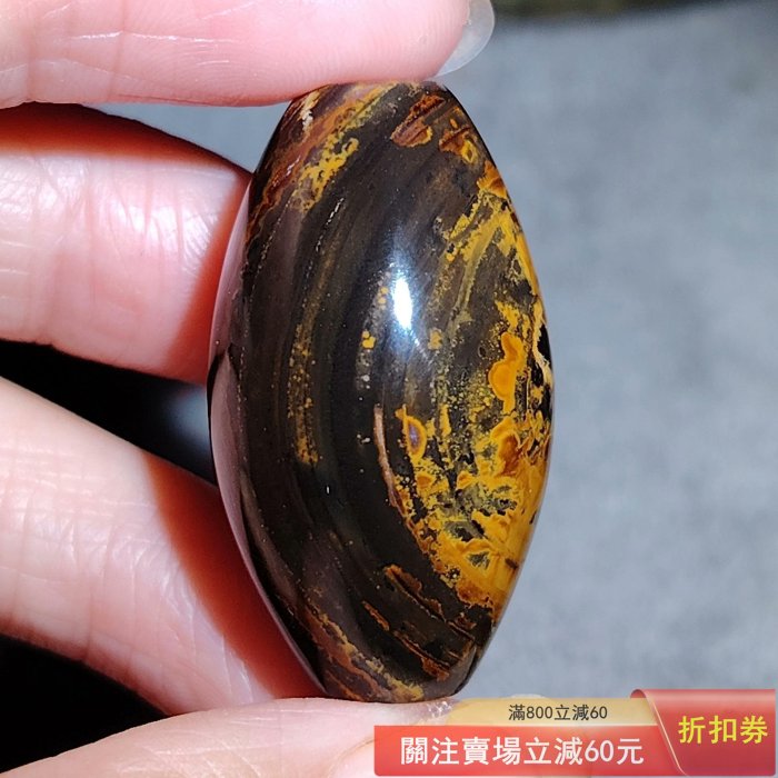 蒙天珠，至純天然天珠，長形一眼虎牙天珠，天然九眼石頁巖錢幣石天眼石
