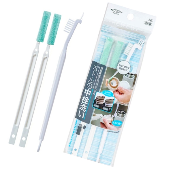 Mameita 保溫瓶間隙清潔刷具組 3入組 日本製 保溫杯 刷子 隙縫刷 間隙刷 2462