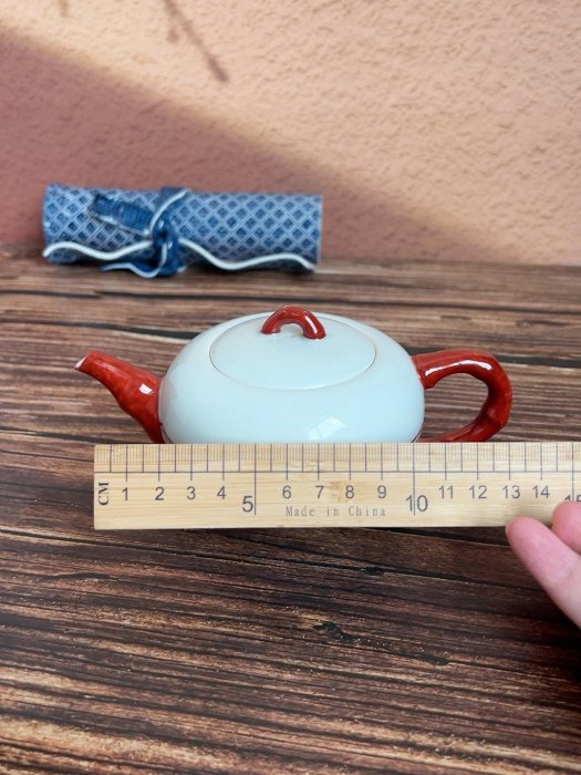 源右衛門 茶壺 希少】源右衛門窯 館林源右衛門 緑彩唐草文 錫口 茶壺