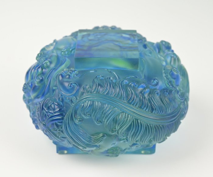 玖隆蕭松和挖寶網N》琉璃工房2005年神獸古獸祥獸琉璃工藝品收藏擺飾重