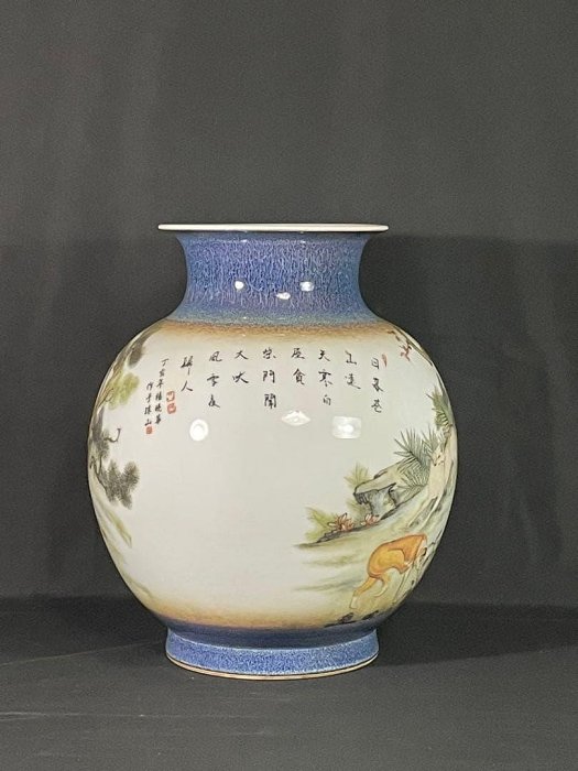 故宮】郎世寧風白磁犬図瓶大清雍正年製南京博物院保管委員會中國古玩