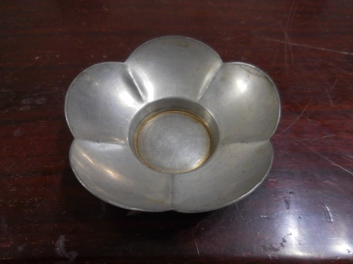 北溟居古美術】錫茶托五客