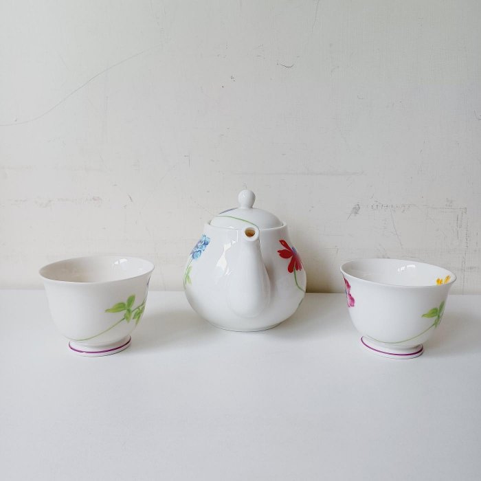 高茶壺 MarsC】Kenzo Maison by Aito Japan高田賢三花朵圖案陶瓷二杯一茶壺