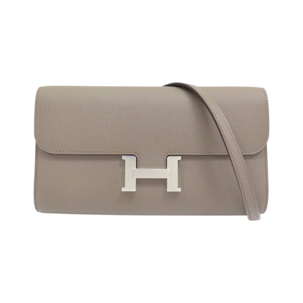 HERMES 愛馬仕 Constance To Go Wallet 肩背包 Epsom 牛皮 錫器灰 銀扣 K刻 【二手名牌BRAND OFF】