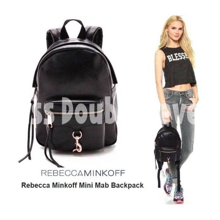 REBECCA MINKOFF mini MAB backpack-黑色金釦後背包| Yahoo拍賣 display picture 1