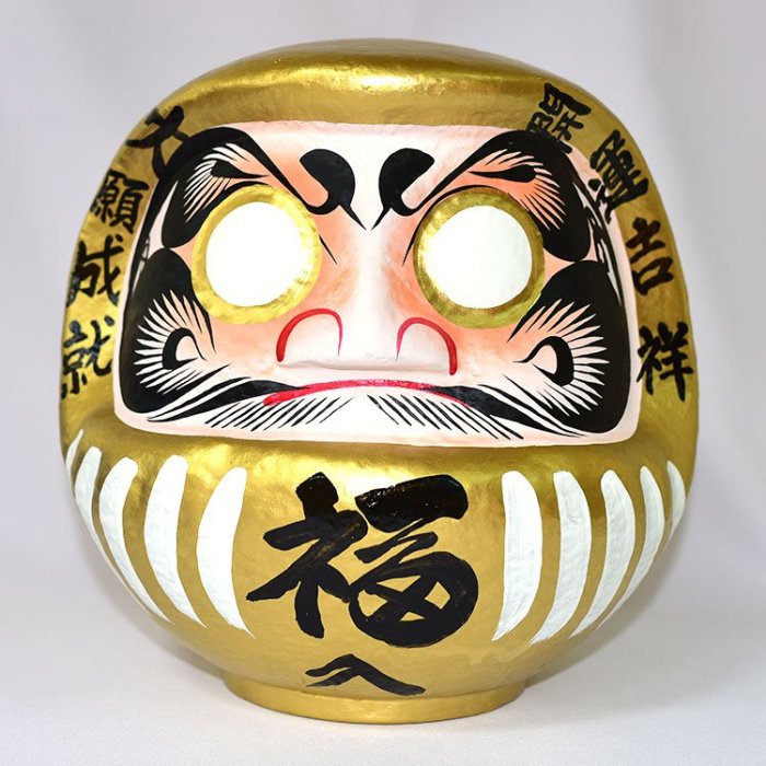 司馬翁　 達摩達磨不倒翁30cm高群馬縣高崎生產日本製開運吉祥大願成就金色