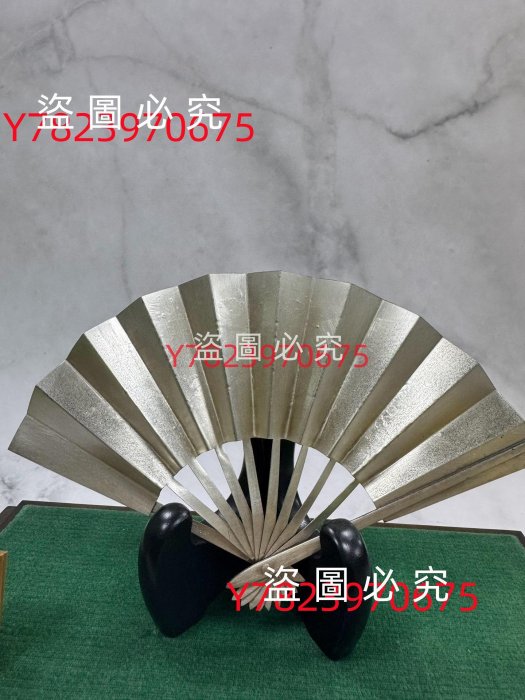 老銅銅器金屬美品日本光則作銀扇！極少有光則純銀銀扇！日本純銀扇子