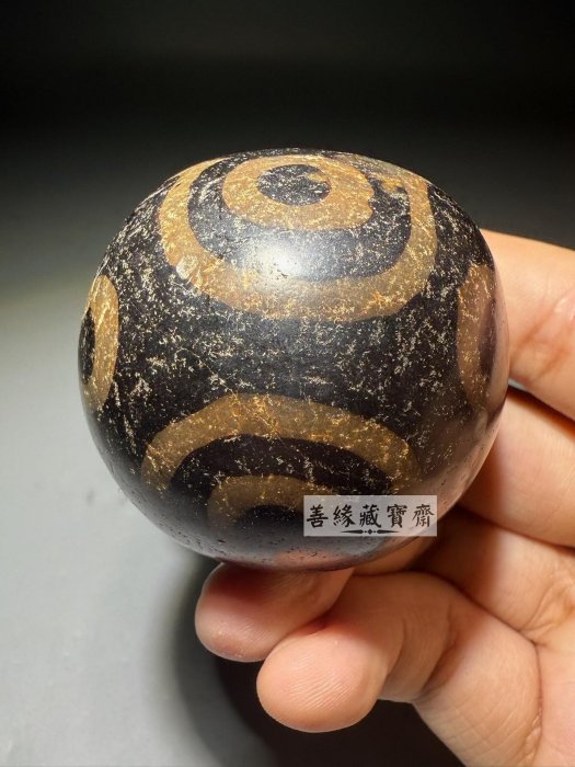 老瑪瑙九眼天珠】西藏老天珠螺旋紋清晰自然包漿風化痕跡收藏級古玩配飾