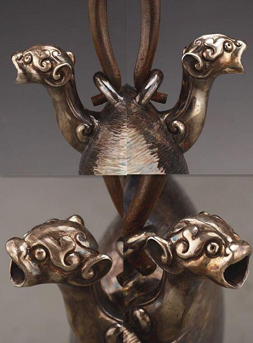 純銀製   置物   美術品 Amazon.co.jp: 美骨董 純銀 仏教美術 七福神 寿老人 置物 インテリア